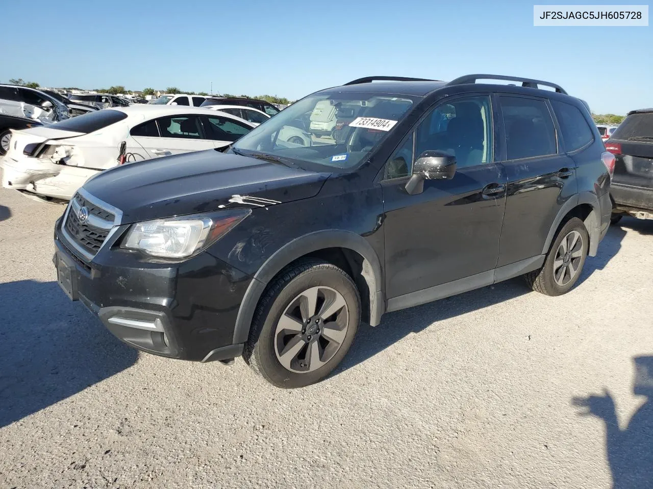 2018 Subaru Forester 2.5I Premium VIN: JF2SJAGC5JH605728 Lot: 73314904