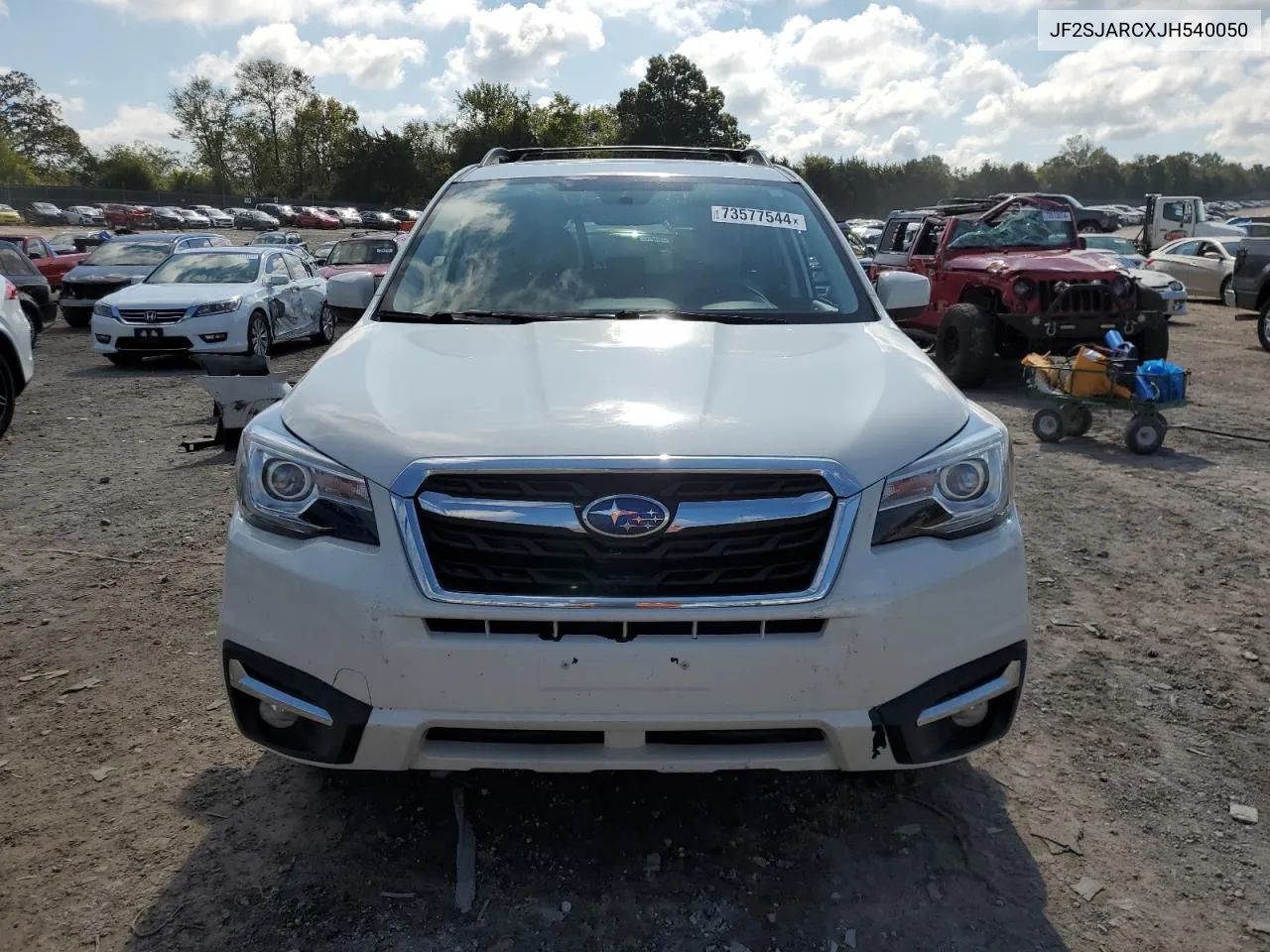 2018 Subaru Forester 2.5I Limited VIN: JF2SJARCXJH540050 Lot: 73577544