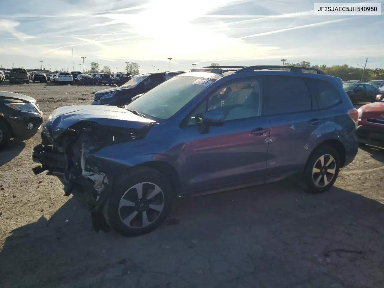 2018 Subaru Forester 2.5I Premium VIN: JF2SJAEC5JH540950 Lot: 73581324