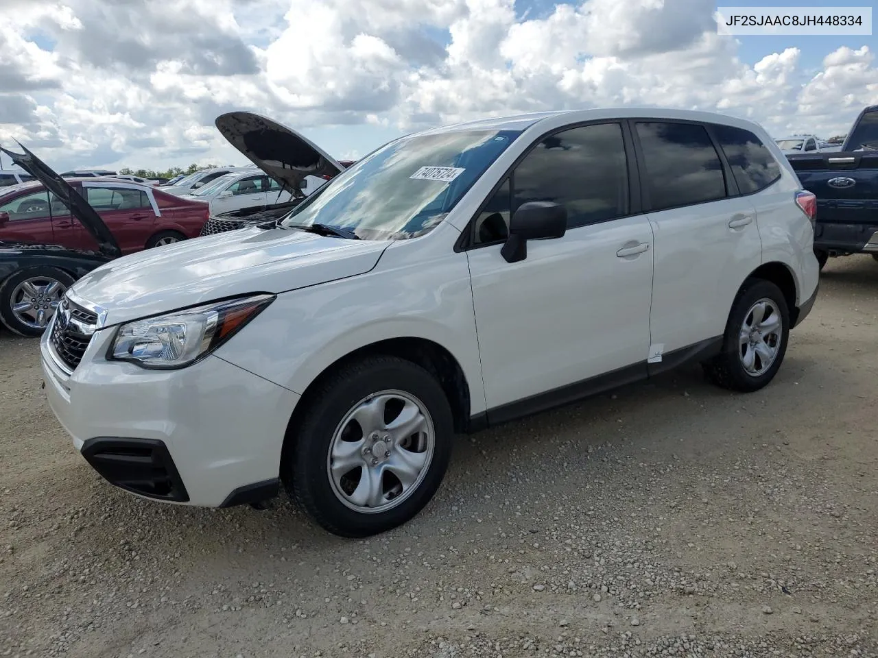 2018 Subaru Forester 2.5I VIN: JF2SJAAC8JH448334 Lot: 74075724