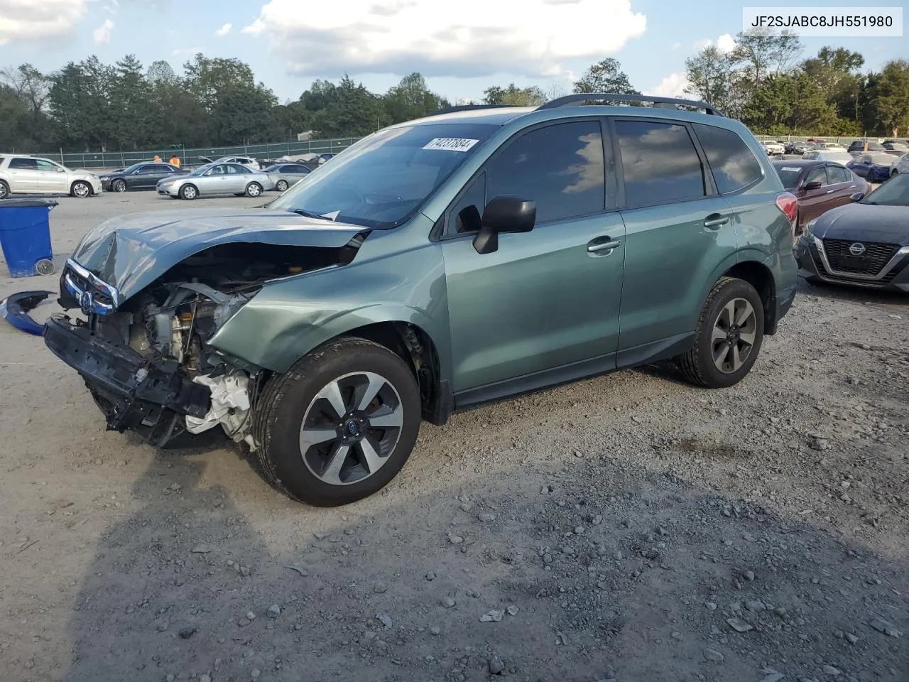 2018 Subaru Forester 2.5I VIN: JF2SJABC8JH551980 Lot: 74237884