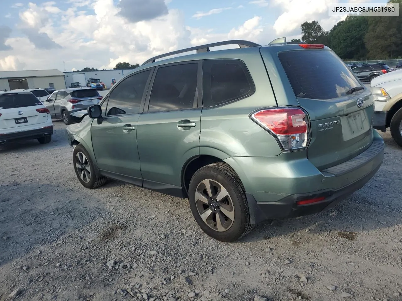 2018 Subaru Forester 2.5I VIN: JF2SJABC8JH551980 Lot: 74237884