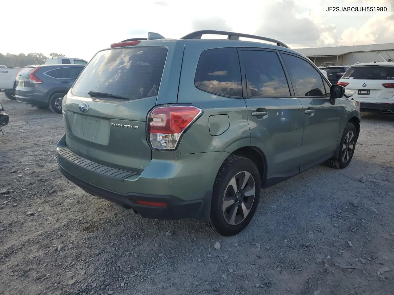 2018 Subaru Forester 2.5I VIN: JF2SJABC8JH551980 Lot: 74237884