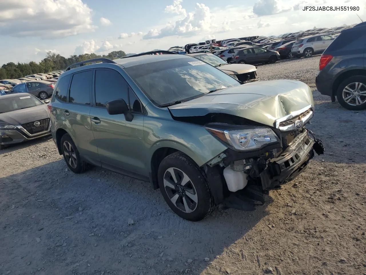 2018 Subaru Forester 2.5I VIN: JF2SJABC8JH551980 Lot: 74237884