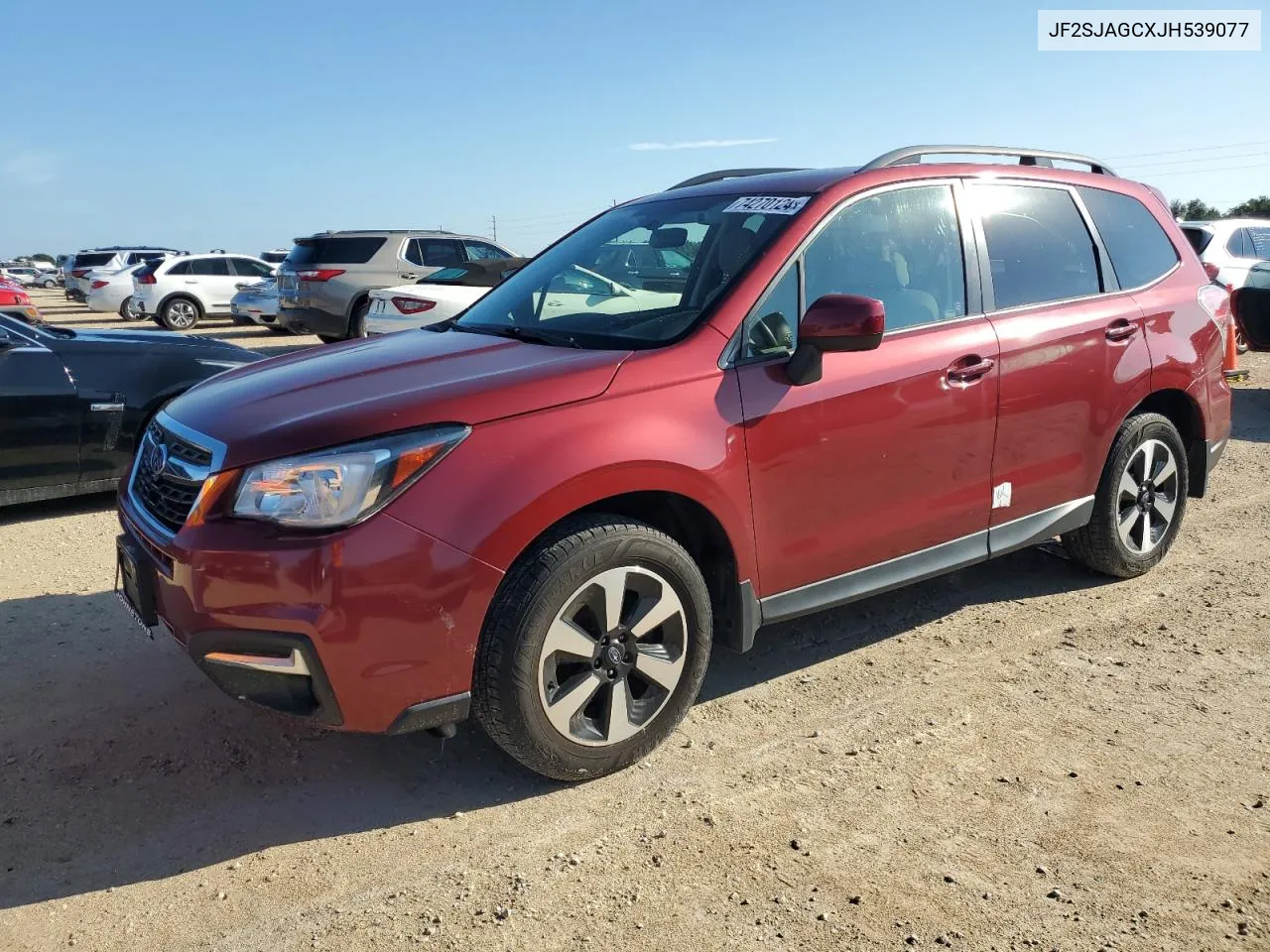 2018 Subaru Forester 2.5I Premium VIN: JF2SJAGCXJH539077 Lot: 74270124