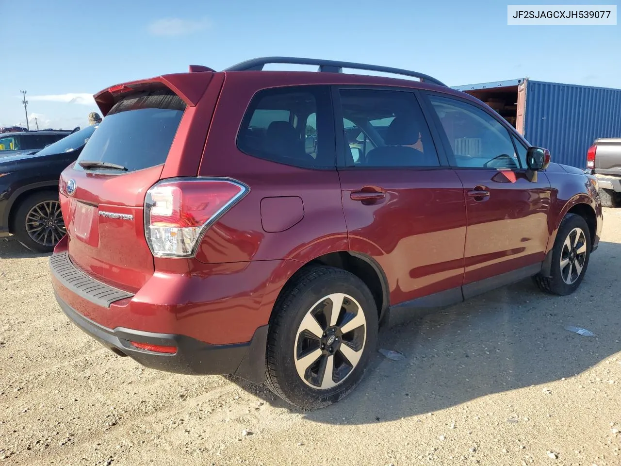 2018 Subaru Forester 2.5I Premium VIN: JF2SJAGCXJH539077 Lot: 74270124