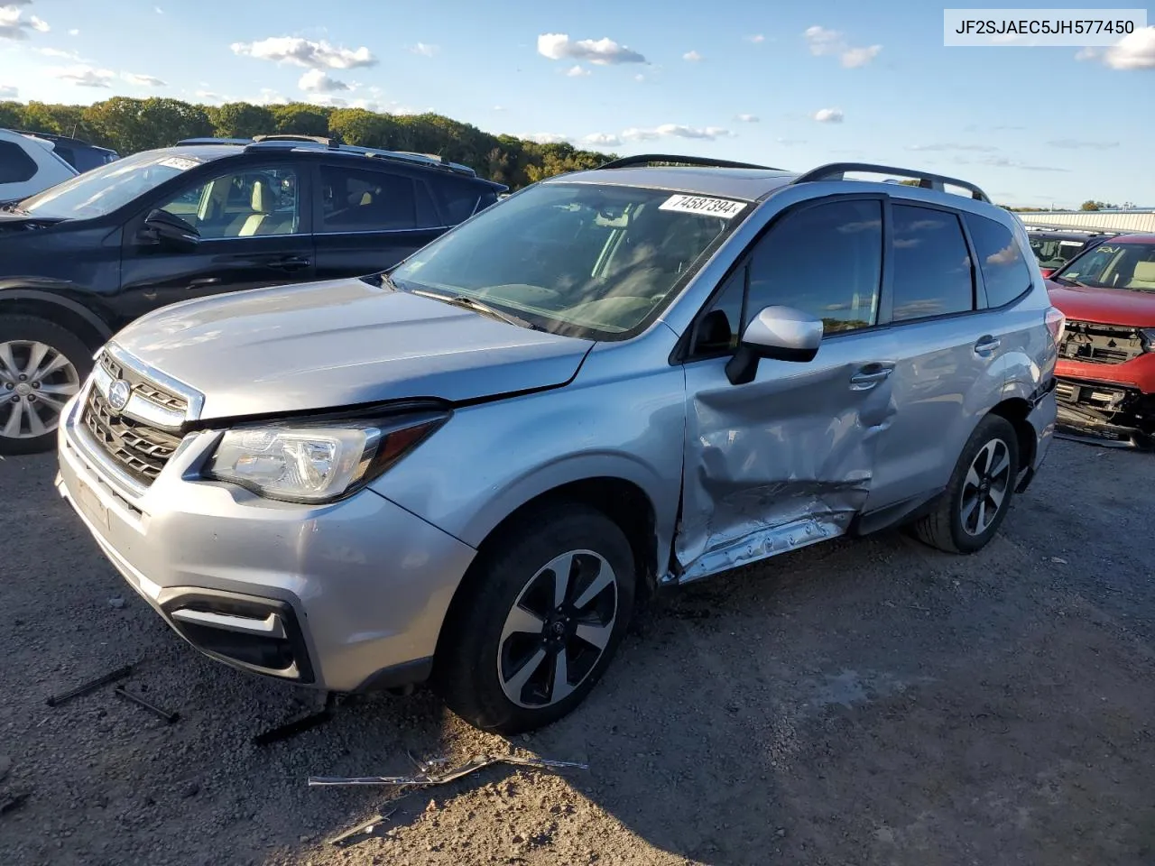 2018 Subaru Forester 2.5I Premium VIN: JF2SJAEC5JH577450 Lot: 74587394