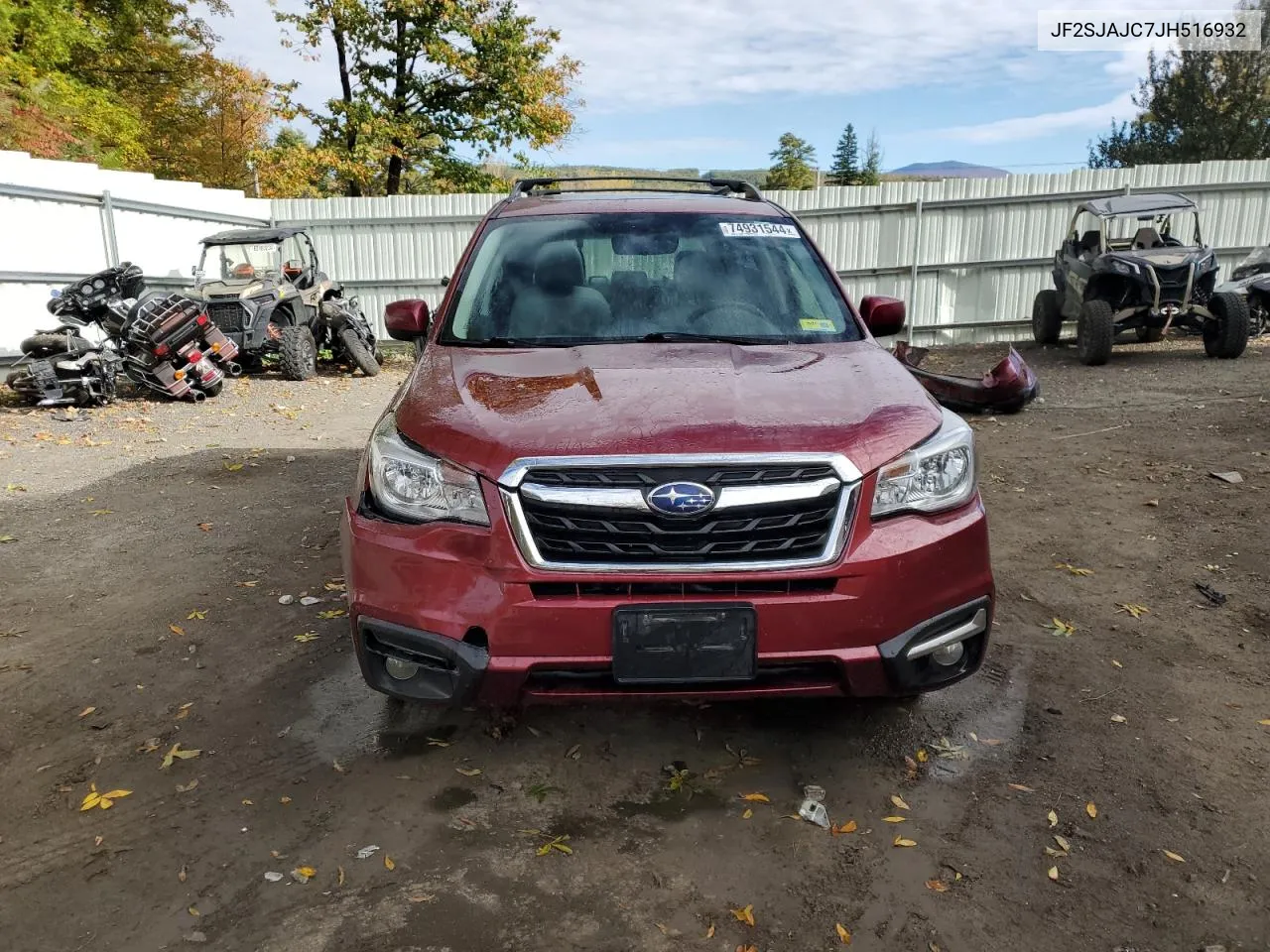 2018 Subaru Forester 2.5I Limited VIN: JF2SJAJC7JH516932 Lot: 74931544