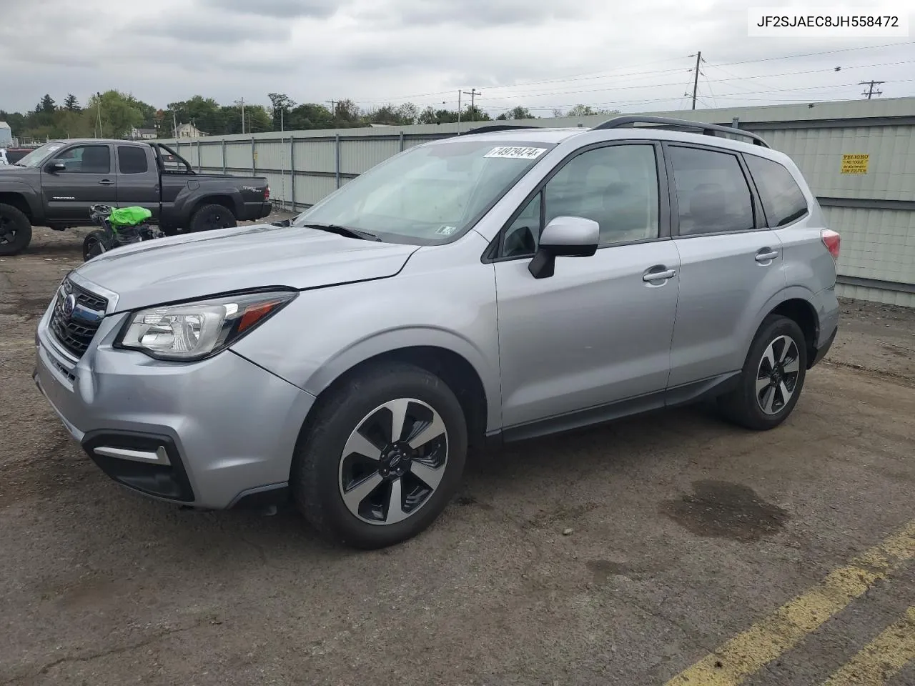 2018 Subaru Forester 2.5I Premium VIN: JF2SJAEC8JH558472 Lot: 74979474