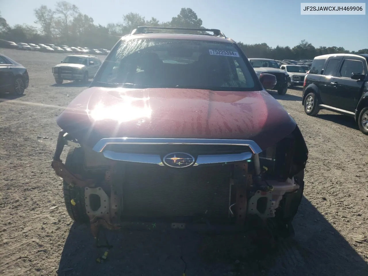 2018 Subaru Forester 2.5I Touring VIN: JF2SJAWCXJH469906 Lot: 75225394