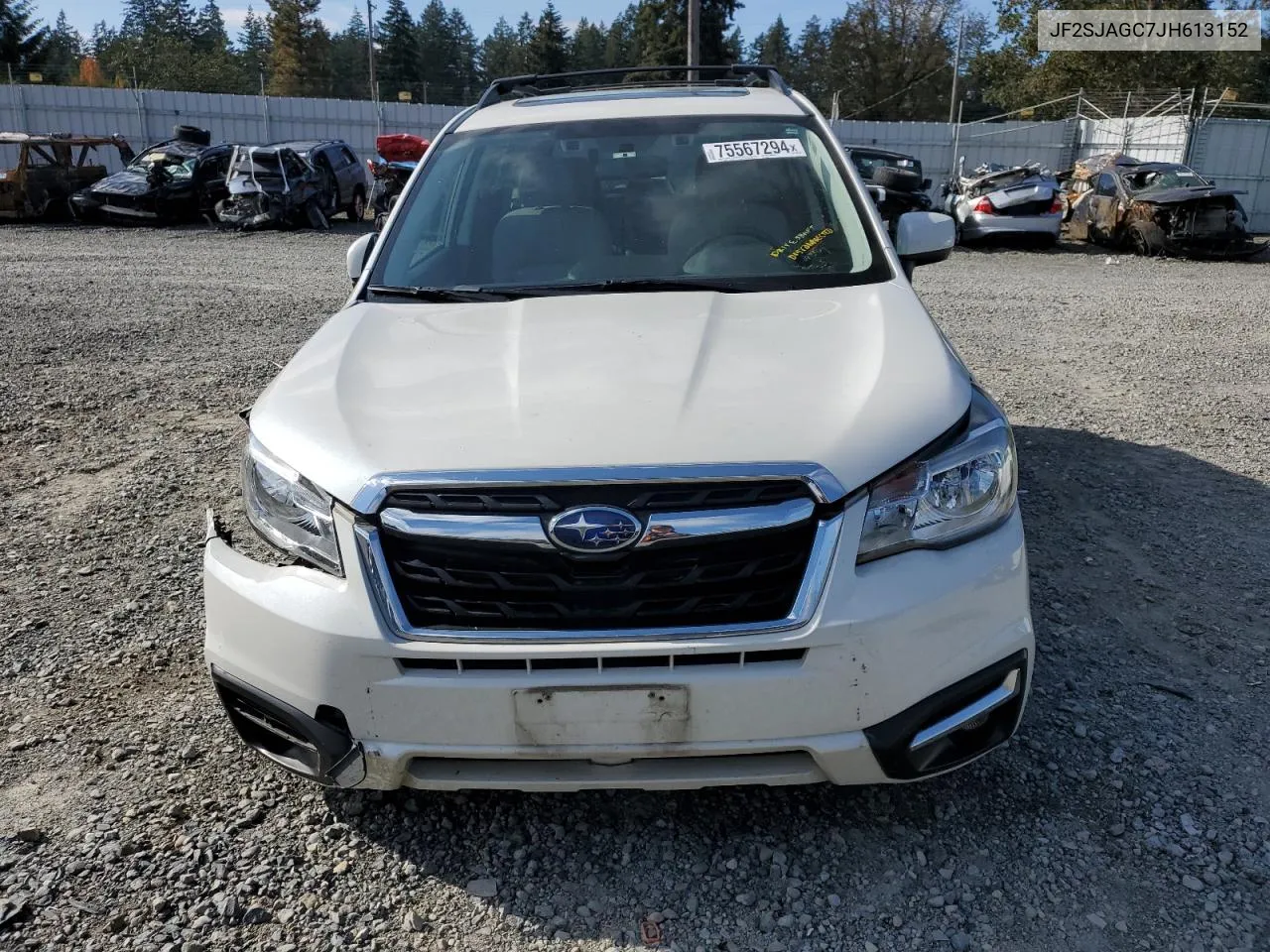 2018 Subaru Forester 2.5I Premium VIN: JF2SJAGC7JH613152 Lot: 75567294