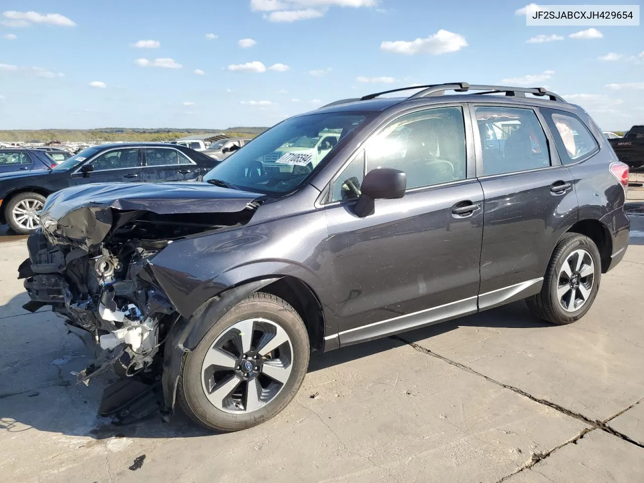 2018 Subaru Forester 2.5I VIN: JF2SJABCXJH429654 Lot: 77106594