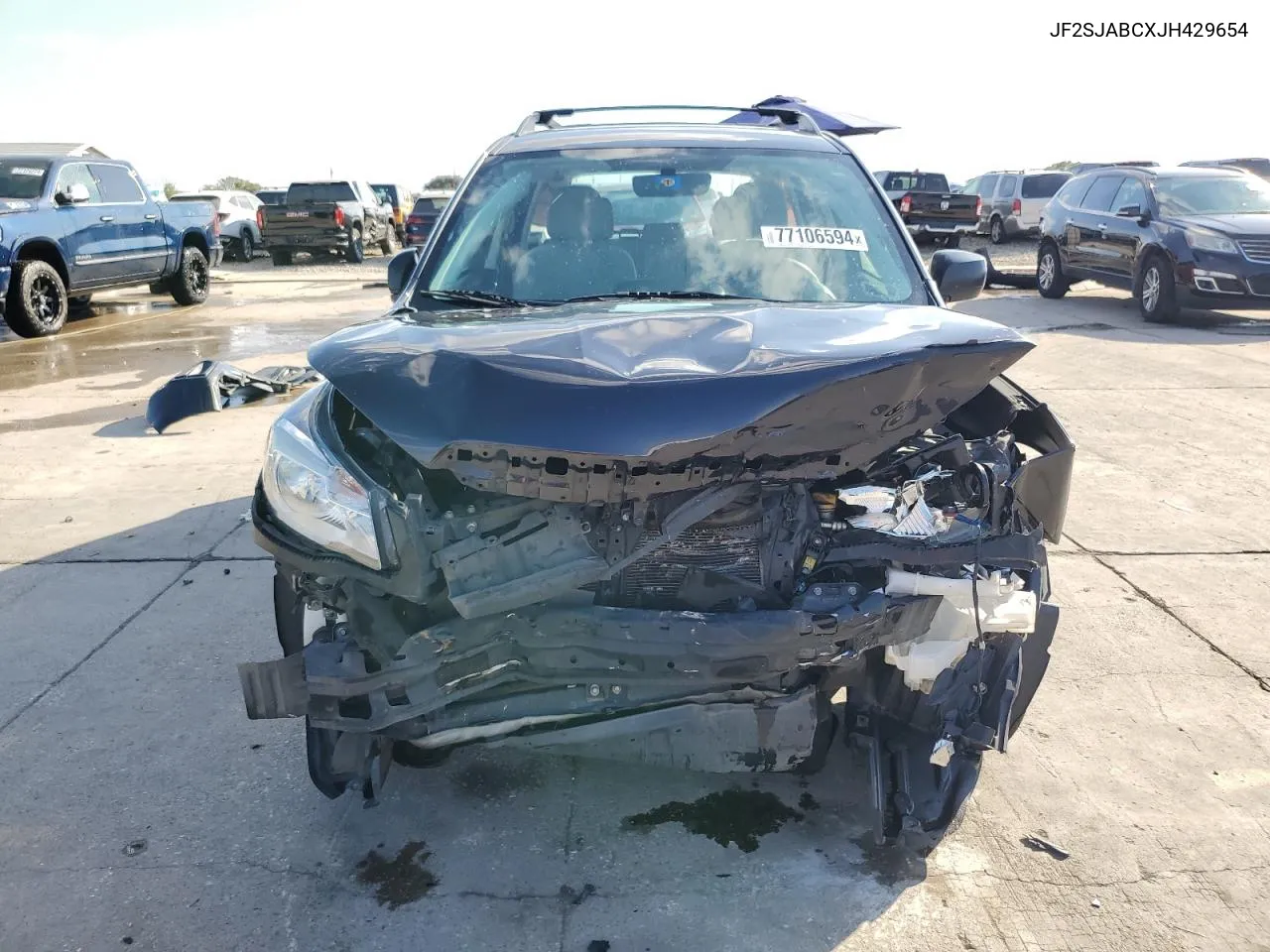 2018 Subaru Forester 2.5I VIN: JF2SJABCXJH429654 Lot: 77106594