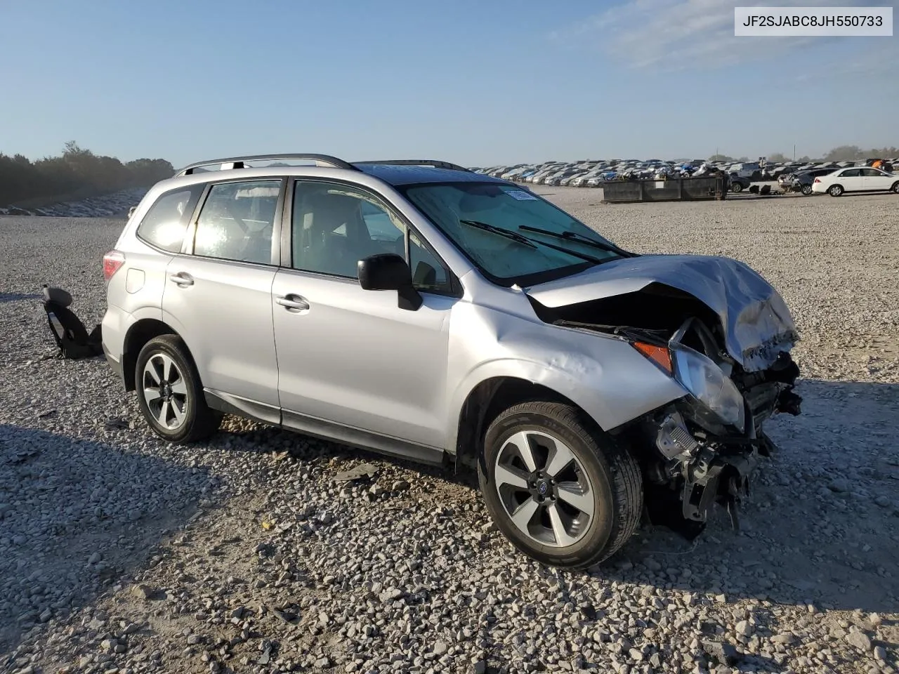 2018 Subaru Forester 2.5I VIN: JF2SJABC8JH550733 Lot: 77406304