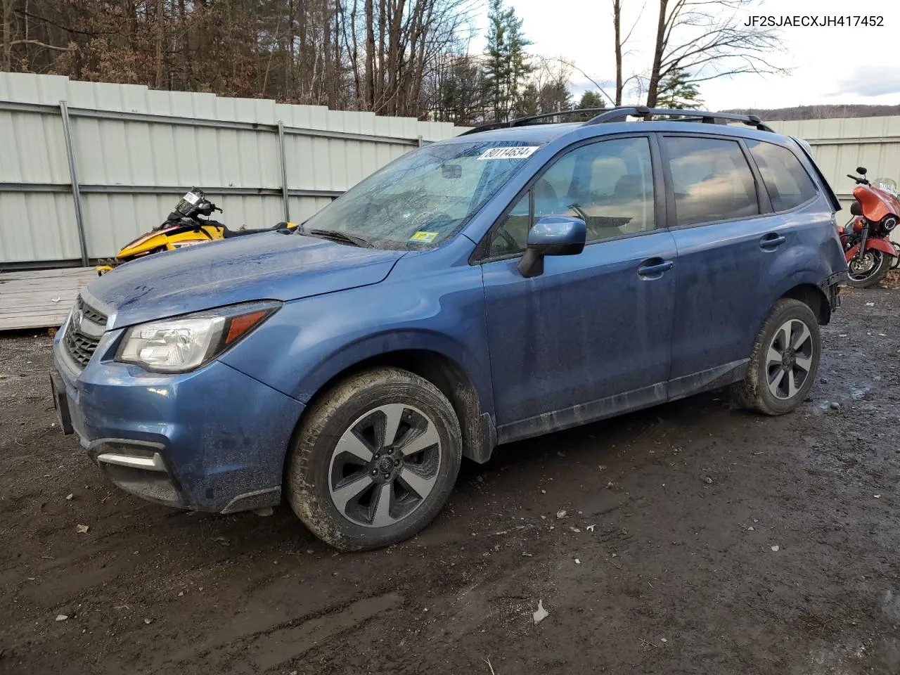 2018 Subaru Forester 2.5I Premium VIN: JF2SJAECXJH417452 Lot: 80114634