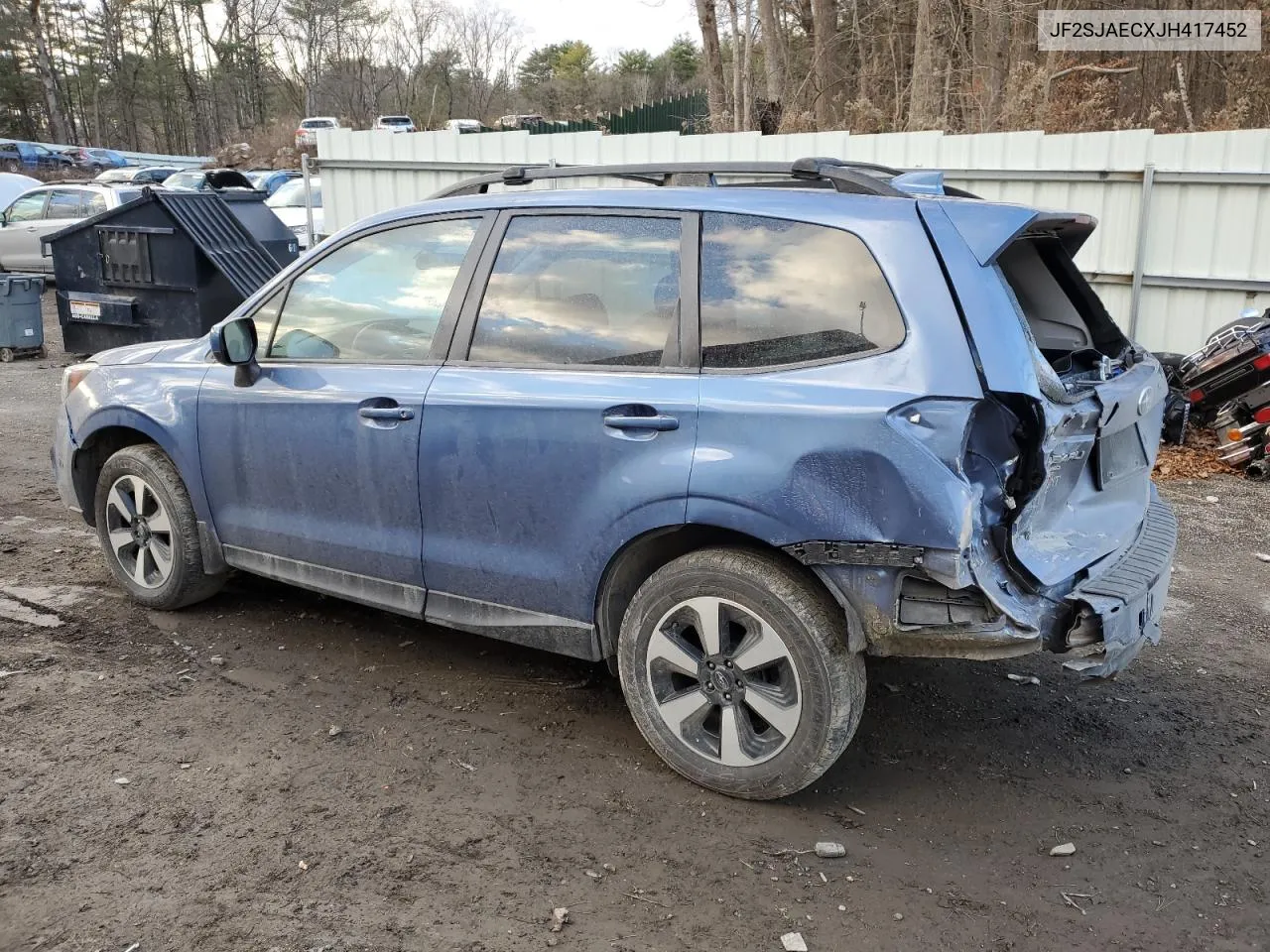 2018 Subaru Forester 2.5I Premium VIN: JF2SJAECXJH417452 Lot: 80114634