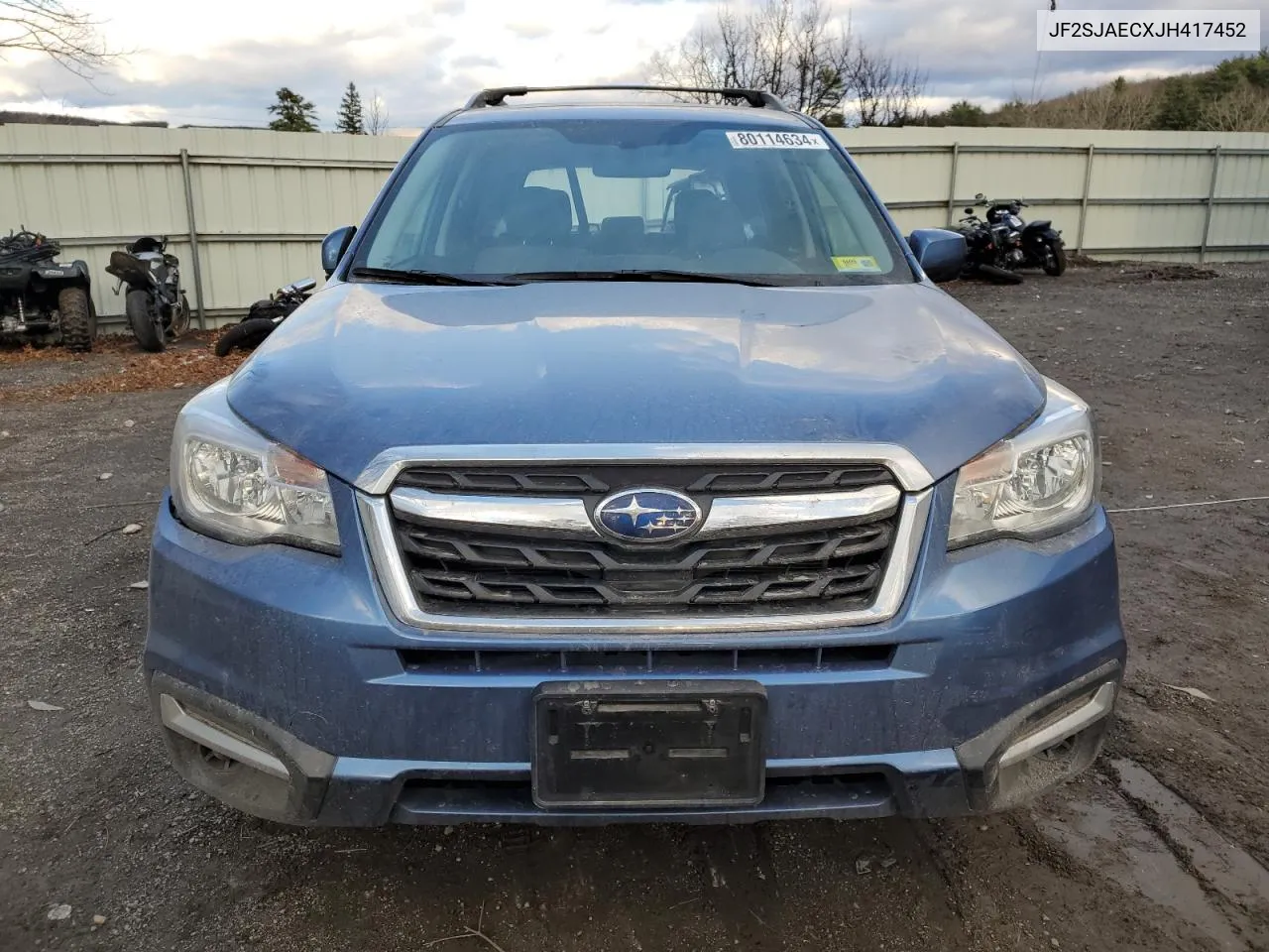 2018 Subaru Forester 2.5I Premium VIN: JF2SJAECXJH417452 Lot: 80114634