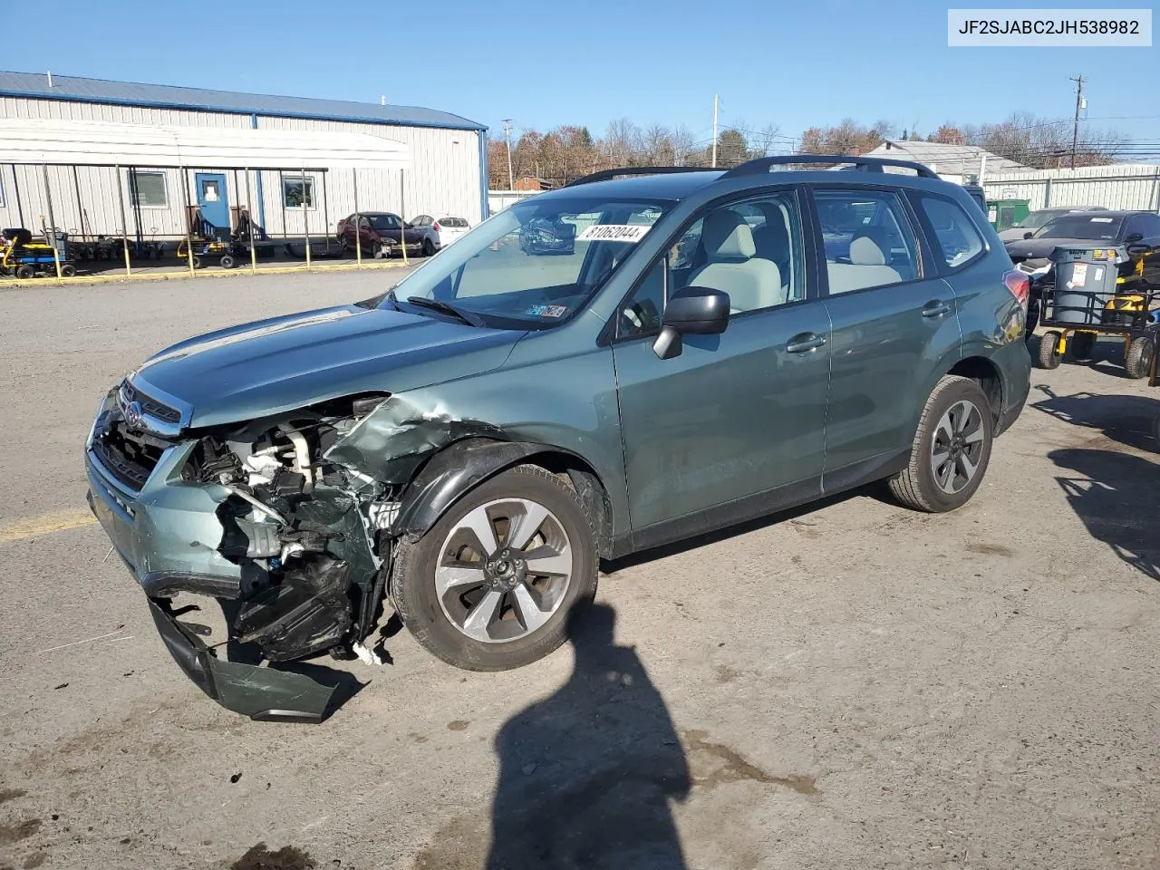 2018 Subaru Forester 2.5I VIN: JF2SJABC2JH538982 Lot: 81062044