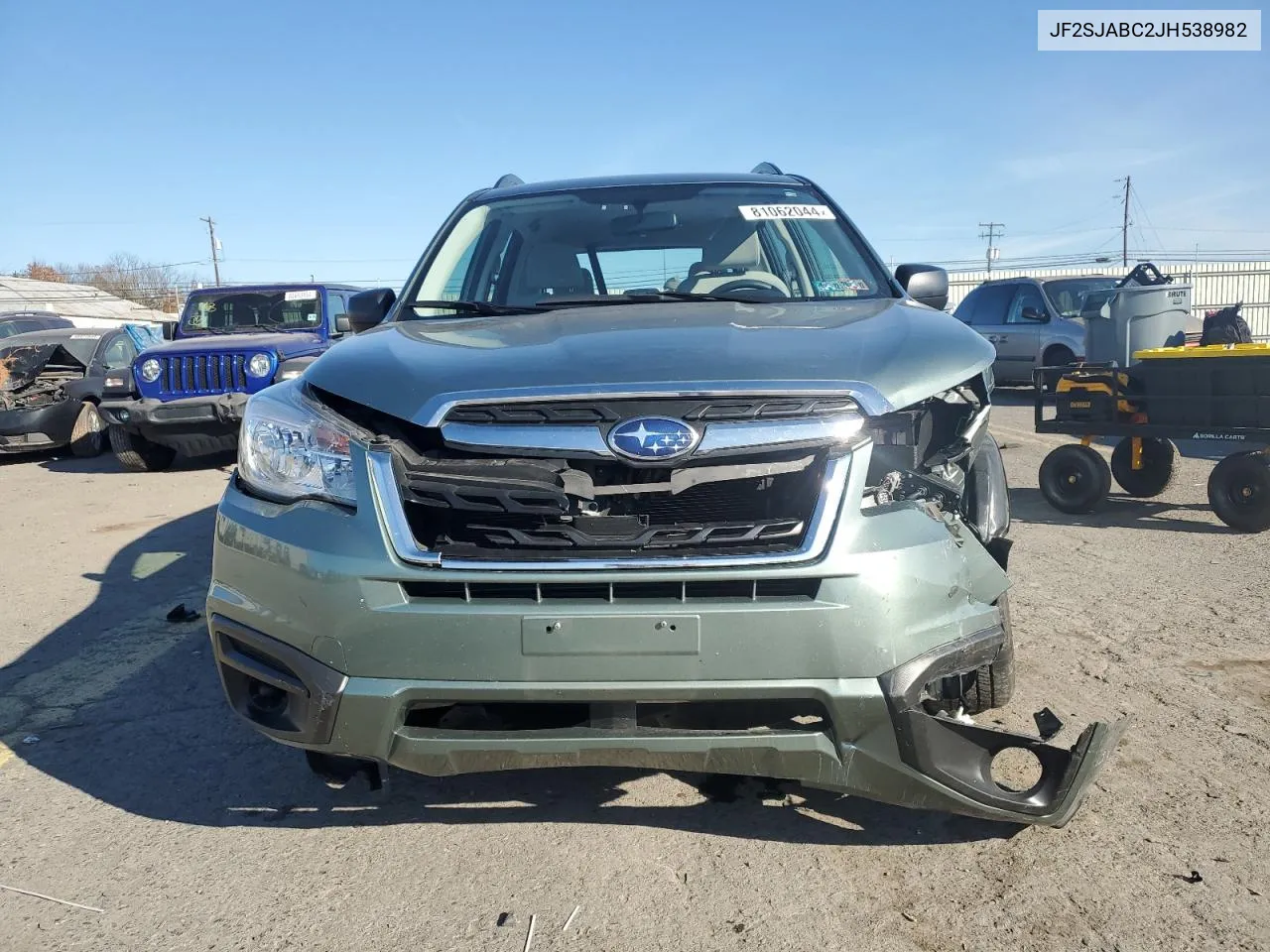 2018 Subaru Forester 2.5I VIN: JF2SJABC2JH538982 Lot: 81062044