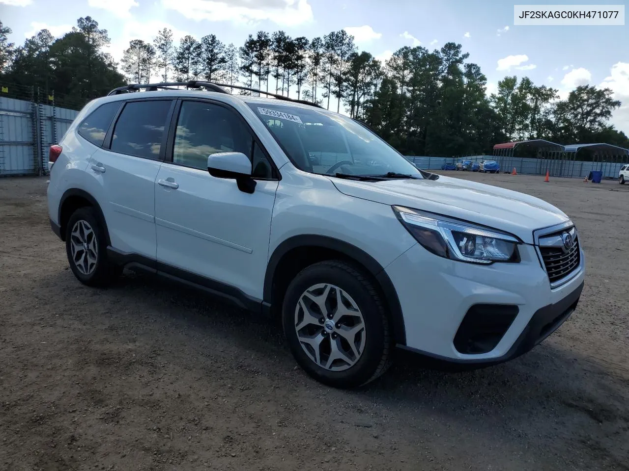 2019 Subaru Forester Premium VIN: JF2SKAGC0KH471077 Lot: 59334184