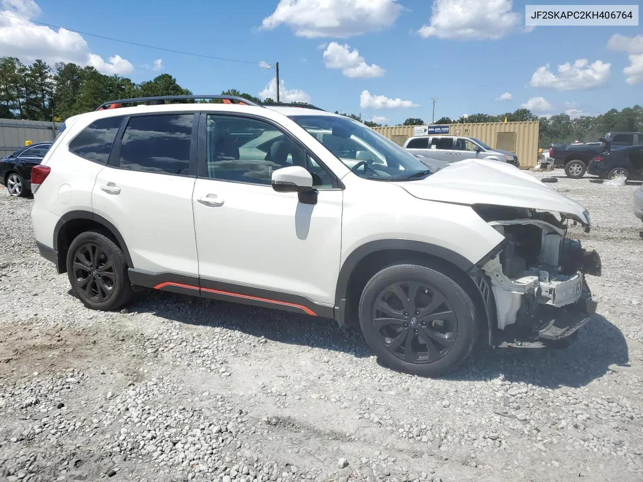 2019 Subaru Forester Sport VIN: JF2SKAPC2KH406764 Lot: 68072954