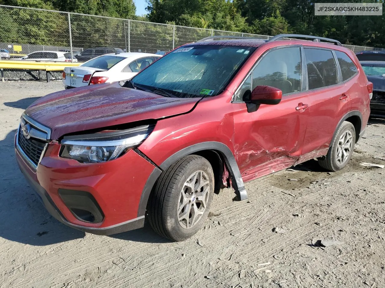 2019 Subaru Forester Premium VIN: JF2SKAGC5KH483225 Lot: 69183924