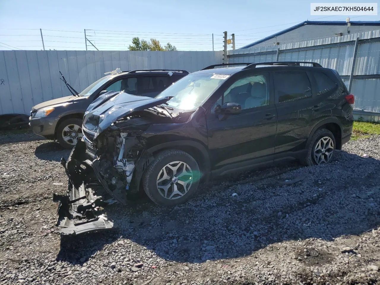 2019 Subaru Forester Premium VIN: JF2SKAEC7KH504644 Lot: 70260284