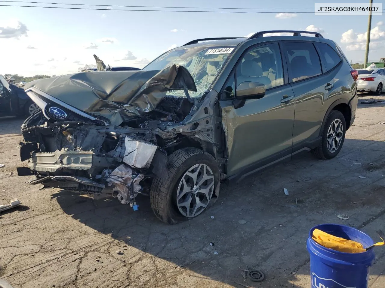 2019 Subaru Forester Premium VIN: JF2SKAGC8KH464037 Lot: 71814684