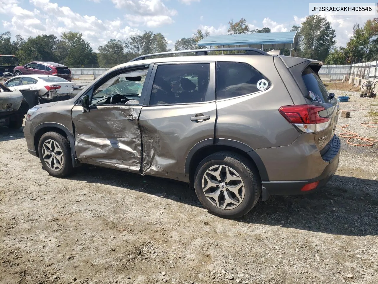 2019 Subaru Forester Premium VIN: JF2SKAECXKH406546 Lot: 72191834