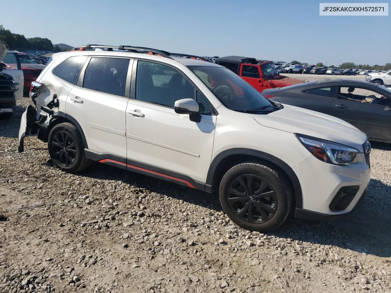 2019 Subaru Forester Sport VIN: JF2SKAKCXKH572571 Lot: 72224644