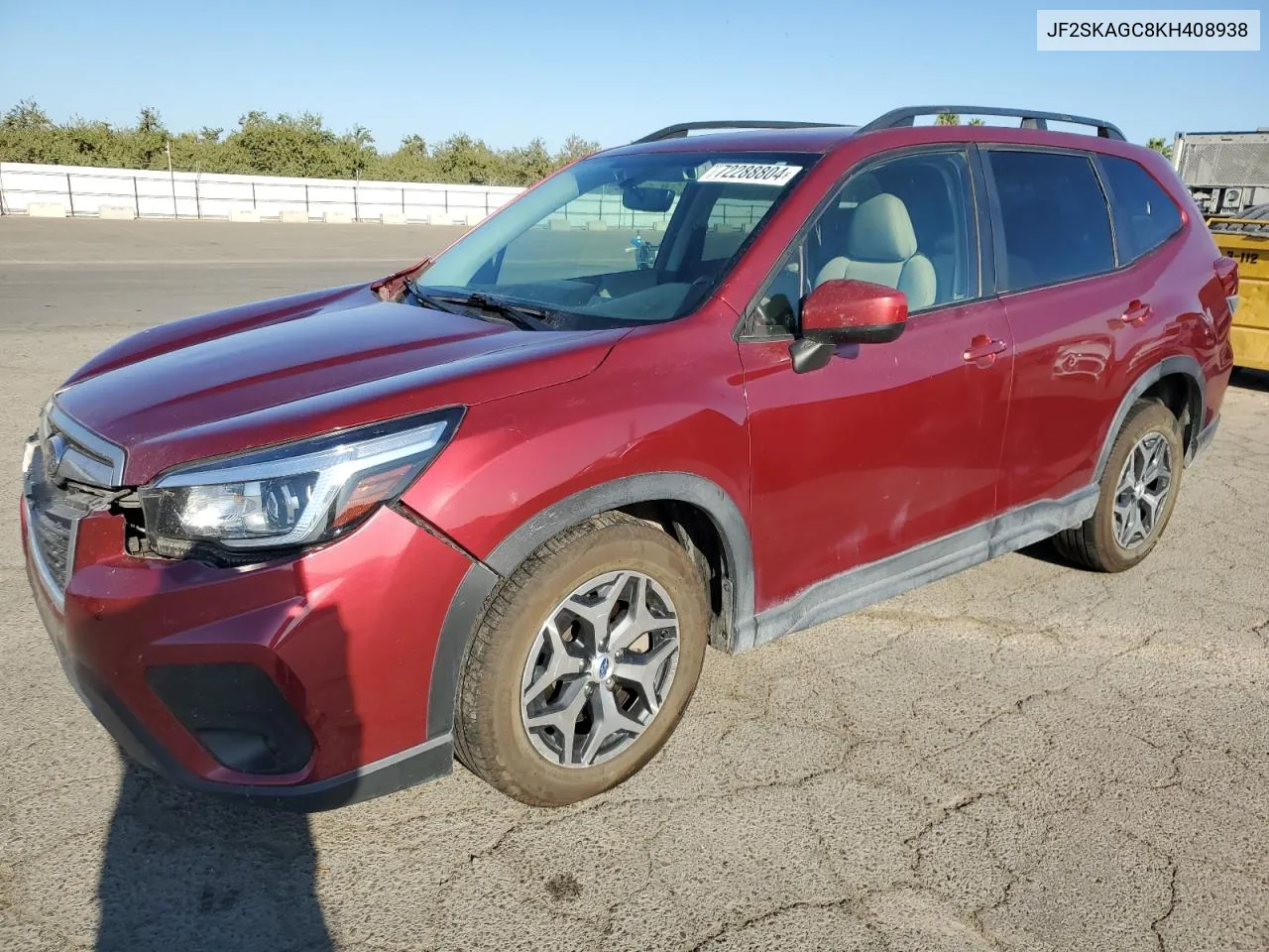 JF2SKAGC8KH408938 2019 Subaru Forester Premium