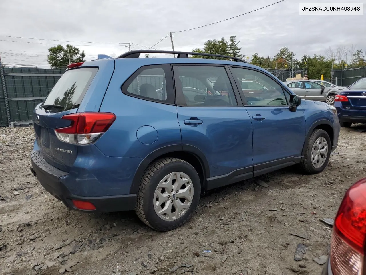 2019 Subaru Forester VIN: JF2SKACC0KH403948 Lot: 72370384