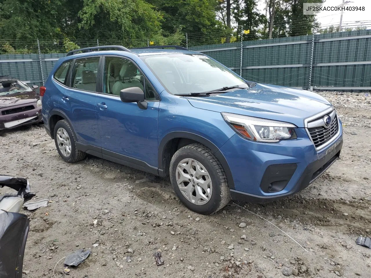 2019 Subaru Forester VIN: JF2SKACC0KH403948 Lot: 72370384