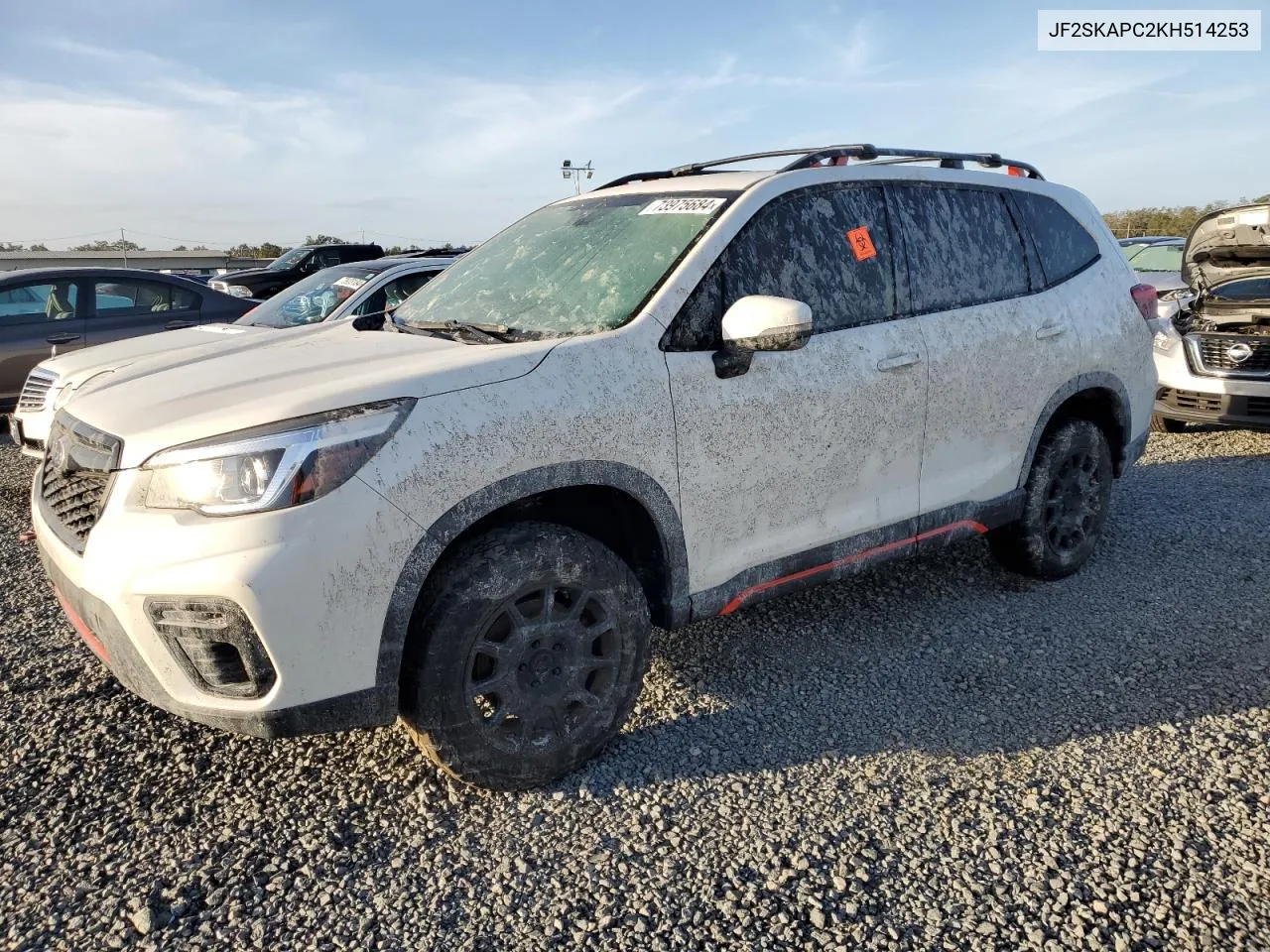 2019 Subaru Forester Sport VIN: JF2SKAPC2KH514253 Lot: 73975684