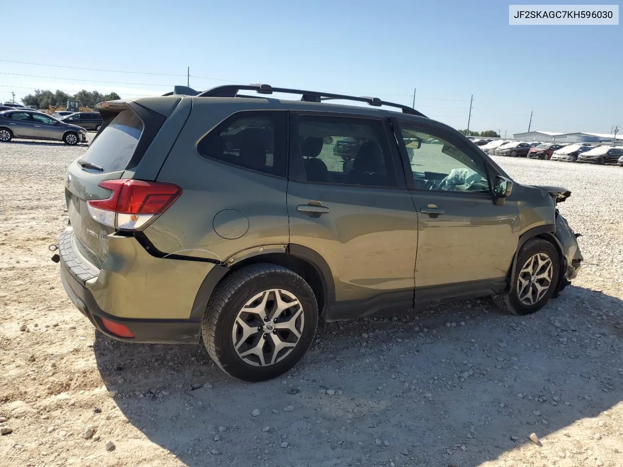 2019 Subaru Forester Premium VIN: JF2SKAGC7KH596030 Lot: 74213704