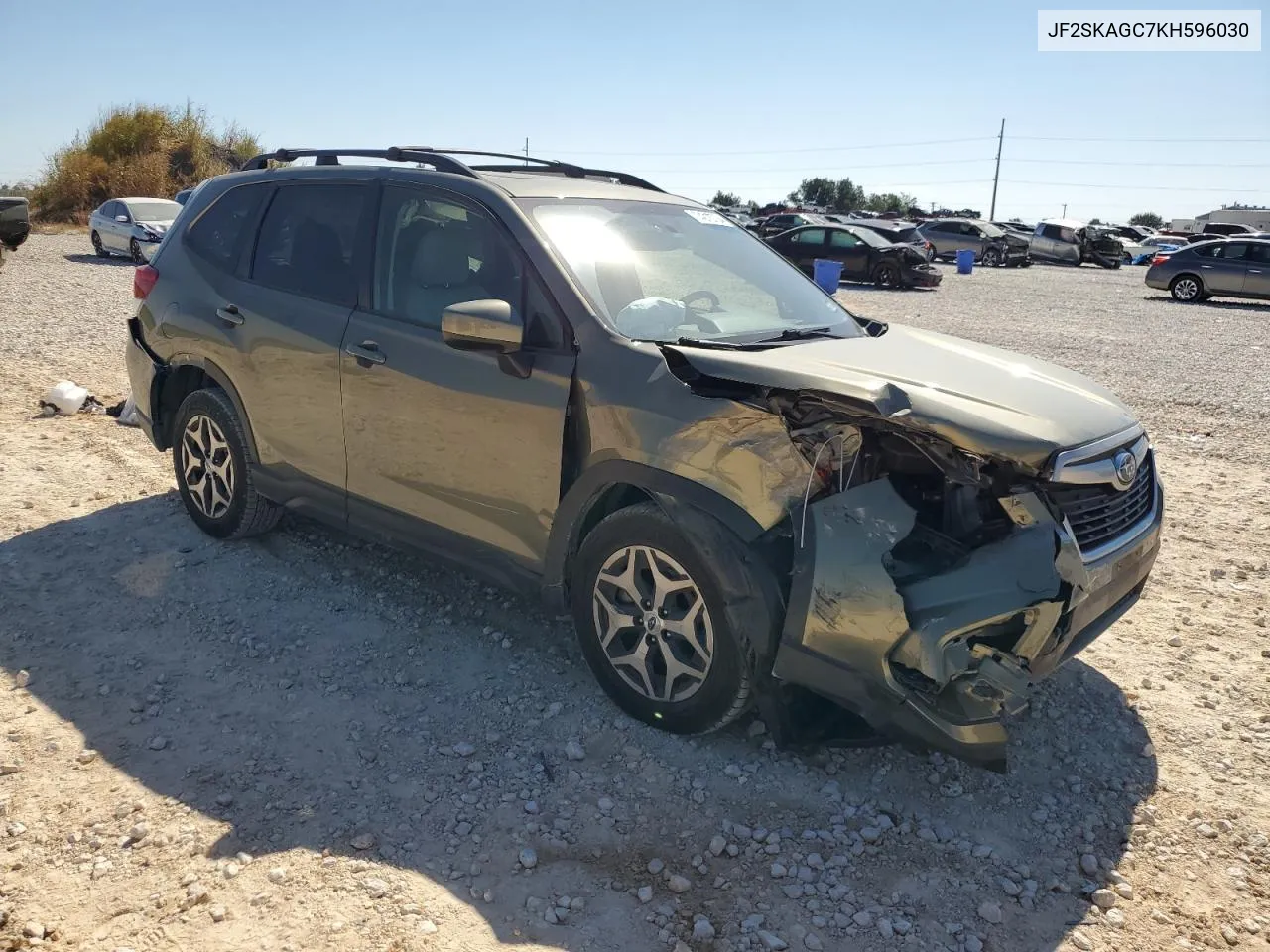 2019 Subaru Forester Premium VIN: JF2SKAGC7KH596030 Lot: 74213704