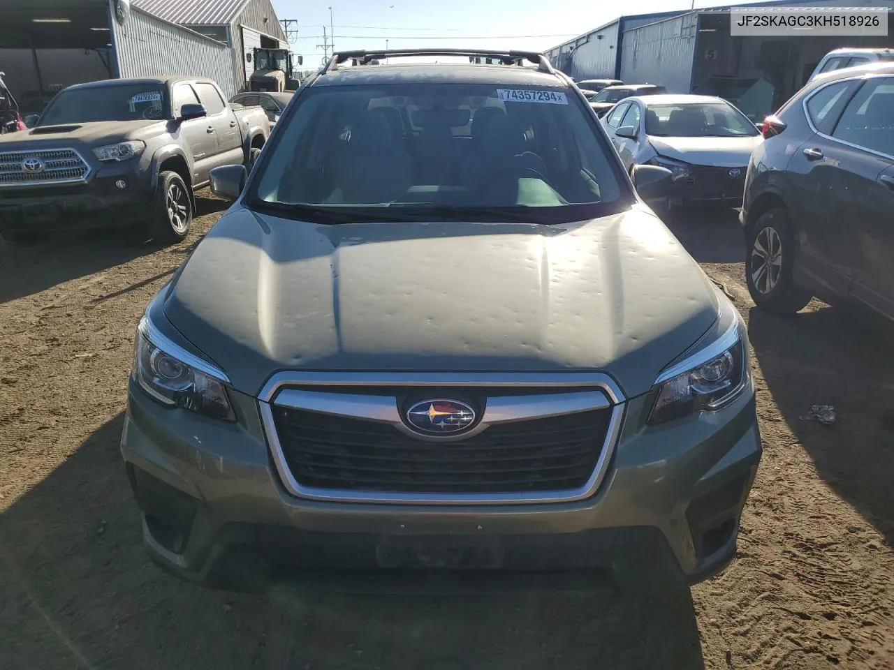 2019 Subaru Forester Premium VIN: JF2SKAGC3KH518926 Lot: 74357294