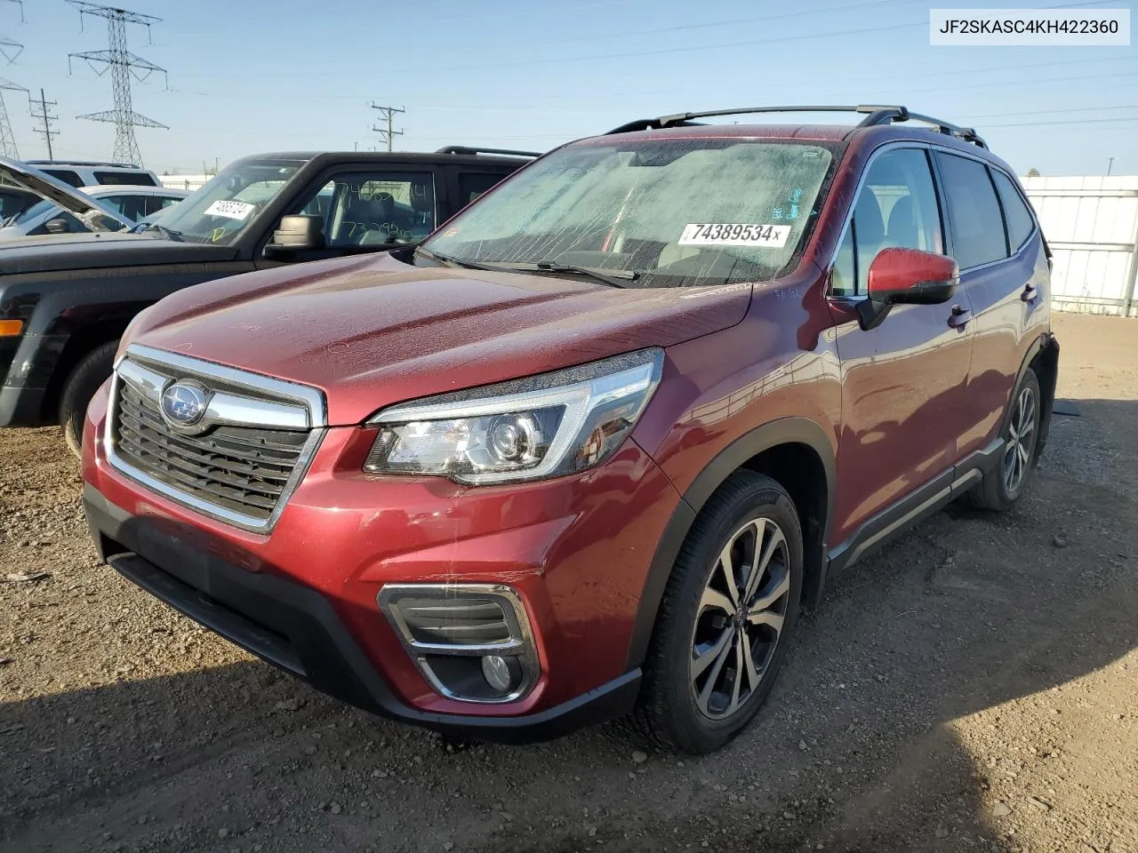 2019 Subaru Forester Limited VIN: JF2SKASC4KH422360 Lot: 74389534