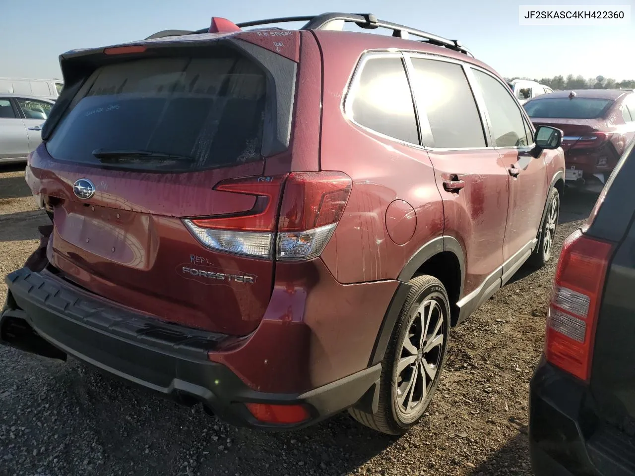 JF2SKASC4KH422360 2019 Subaru Forester Limited