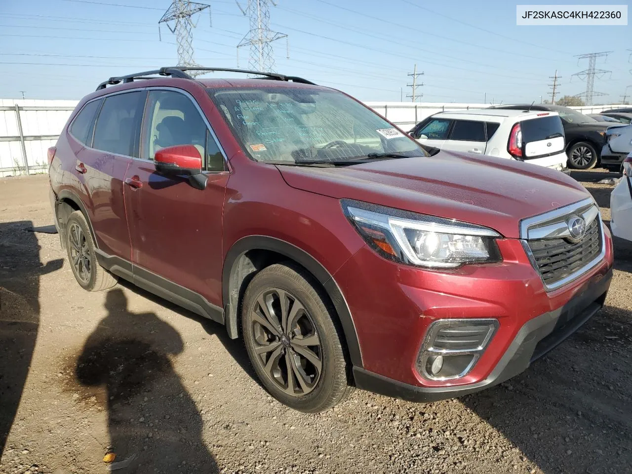 JF2SKASC4KH422360 2019 Subaru Forester Limited