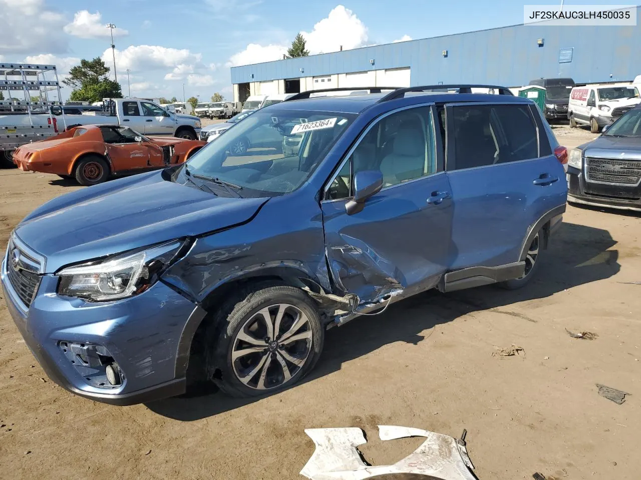 2020 Subaru Forester Limited VIN: JF2SKAUC3LH450035 Lot: 71623364