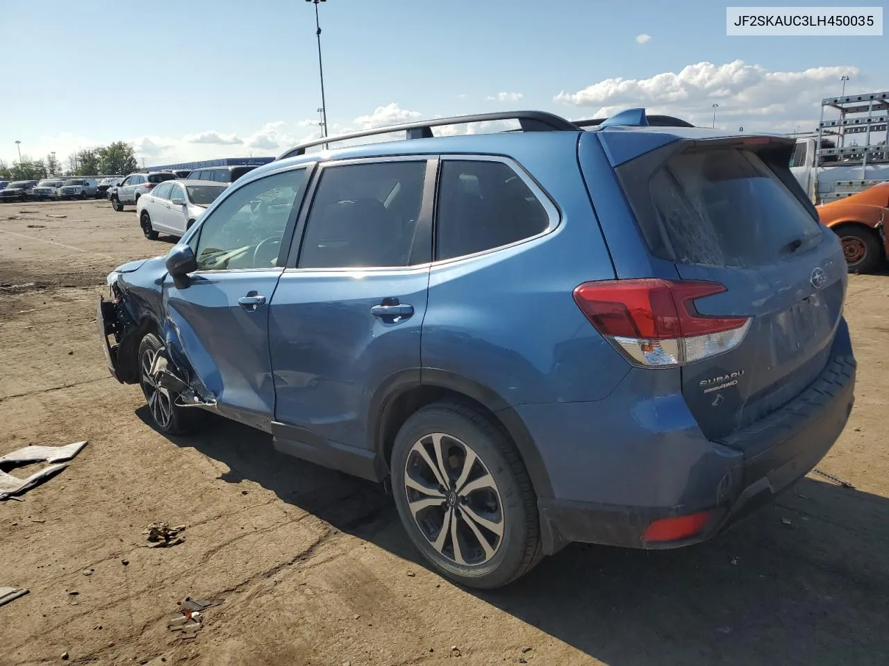 2020 Subaru Forester Limited VIN: JF2SKAUC3LH450035 Lot: 71623364