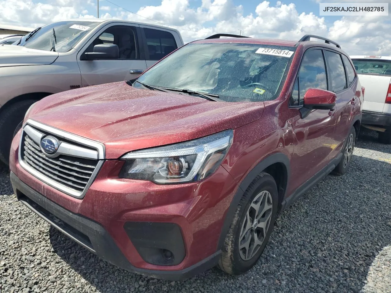 2020 Subaru Forester Premium VIN: JF2SKAJC2LH482785 Lot: 73715814