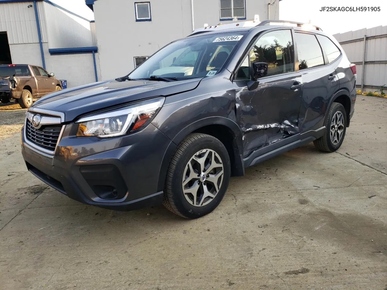 2020 Subaru Forester Premium VIN: JF2SKAGC6LH591905 Lot: 75624364