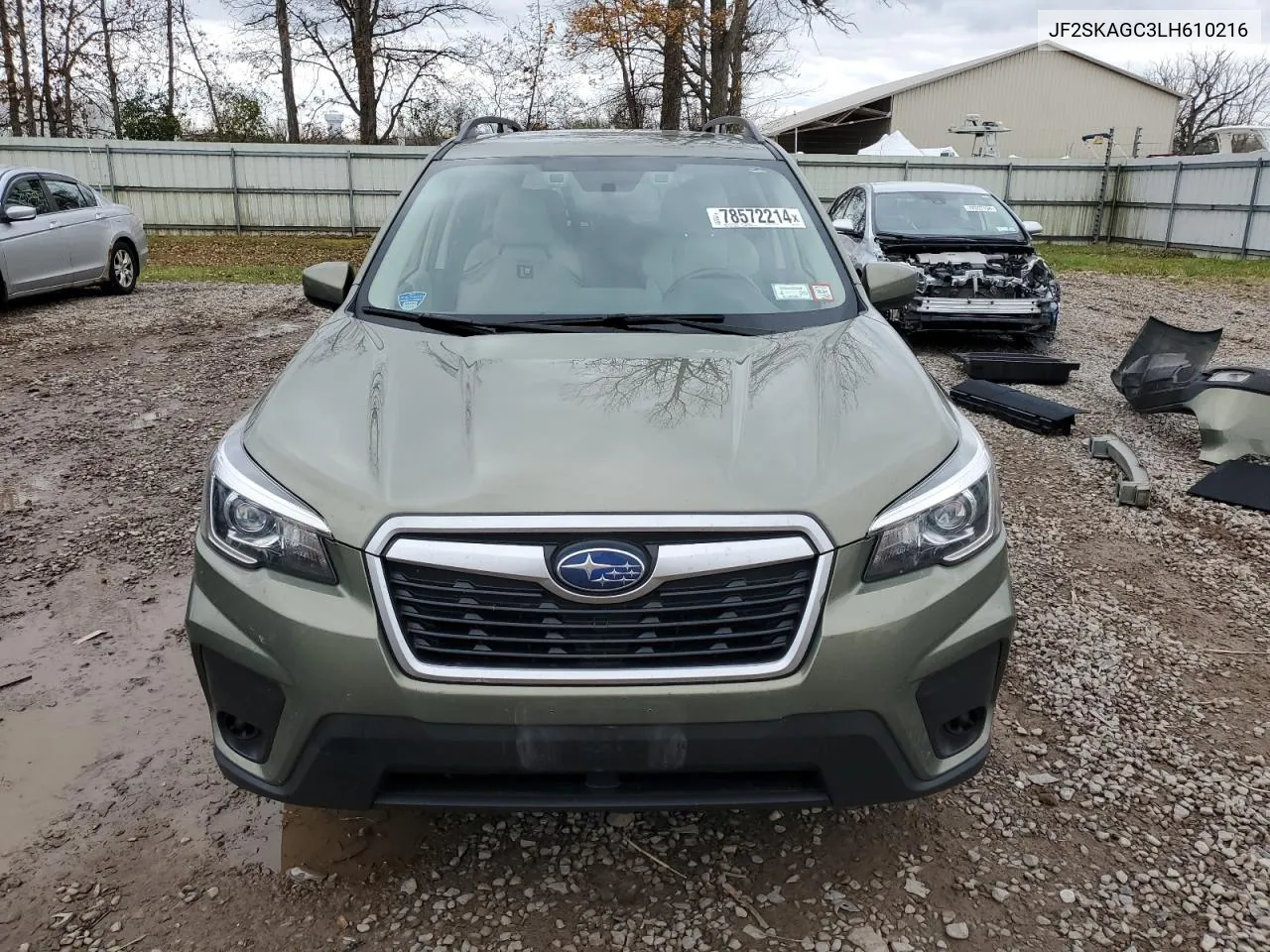 2020 Subaru Forester Premium VIN: JF2SKAGC3LH610216 Lot: 78572214