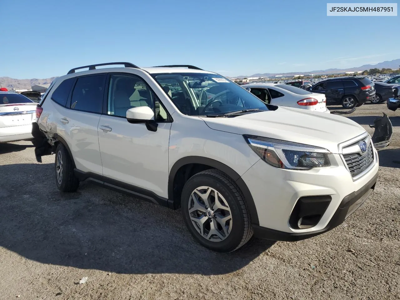 2021 Subaru Forester Premium VIN: JF2SKAJC5MH487951 Lot: 80966904