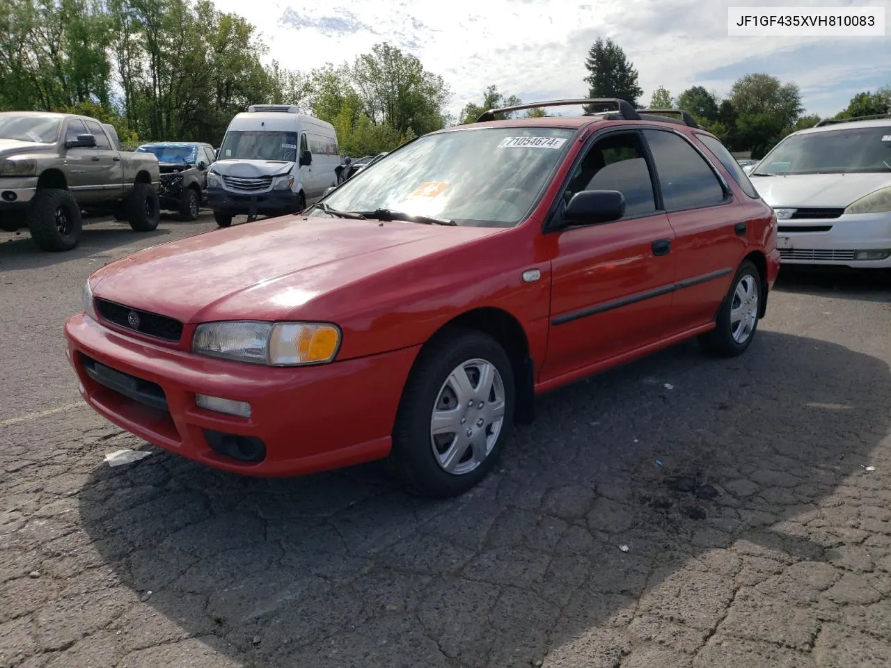 1997 Subaru Impreza L VIN: JF1GF435XVH810083 Lot: 71054674