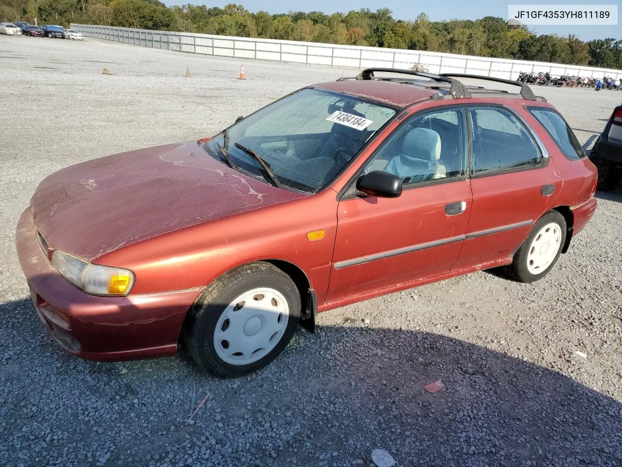 2000 Subaru Impreza L VIN: JF1GF4353YH811189 Lot: 74384184