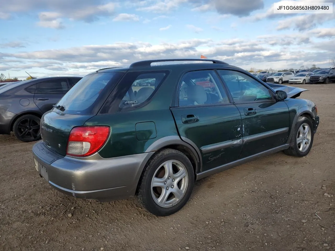 2003 Subaru Impreza Outback Sport VIN: JF1GG68563H809480 Lot: 75875064