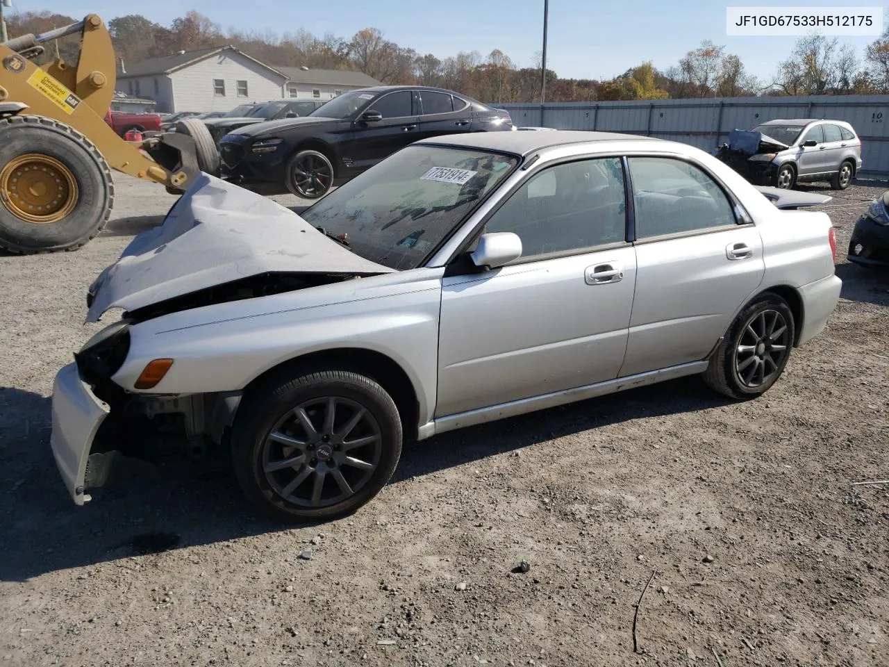 2003 Subaru Impreza Rs VIN: JF1GD67533H512175 Lot: 77531914